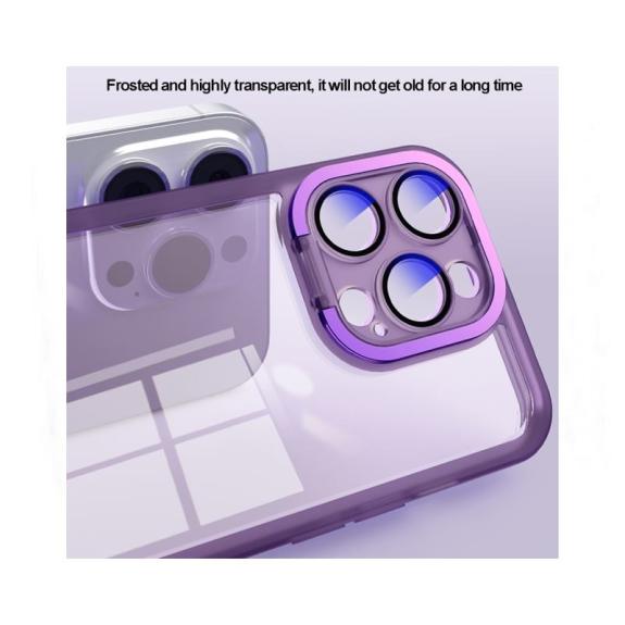 Funda TPU para iPhone 15 Pro Max transparente mate rosa