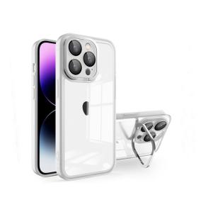 Funda TPU para iPhone 15 Pro transparente mate plateado