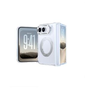 Funda TPU Para iPhone Duo en Transparente-Blanco Con Anilla