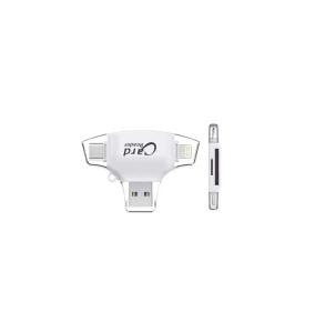 Lector tarjeta SD a Tipo C / Lightning / Micro USB blanco