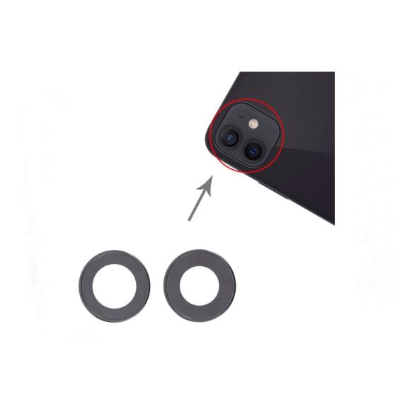 Lente de cámara para iPhone 13 / 13 Mini con embellecedor negro