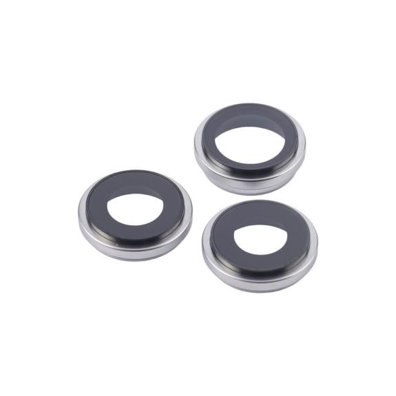 Lente para iPhone 16 Pro Max en color plateado