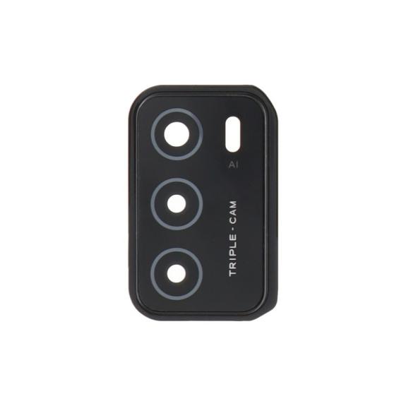 Lente para Oppo A16 en color negro con embellecedor