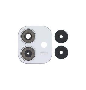 Lente Para Oppo A40M con embellecedor blanco