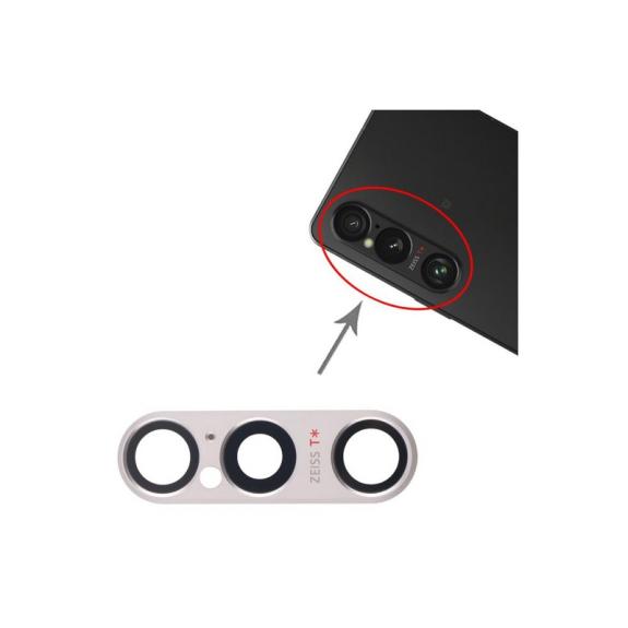 Lente Para Sony Xperia 1 VI Con Embellecedor Plata