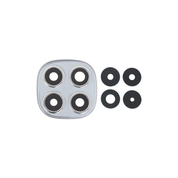Lente Para Xiaomi Poco X7 con embellecedor plateado