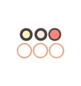 Lente trasera para iPhone 17 Pro / 17 Pro Max Naranja 3 piezas