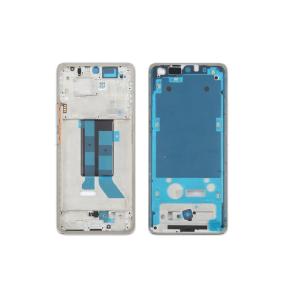 Marco Frontal Para Xiaomi Redmi Note 14 Pro 5G en color plateado