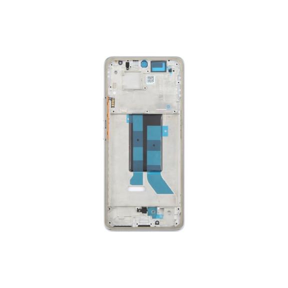 Marco Frontal Para Xiaomi Redmi Note 14 Pro 5G en color plateado