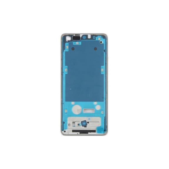 Marco Frontal Para Xiaomi Redmi Note 14 Pro 5G en color plateado