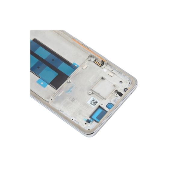 Marco Frontal Para Xiaomi Redmi Note 14 Pro 5G en color plateado