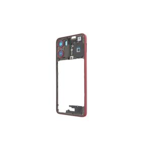 Marco Intermedio Para Motorola Moto G05 con embellecedor rojo