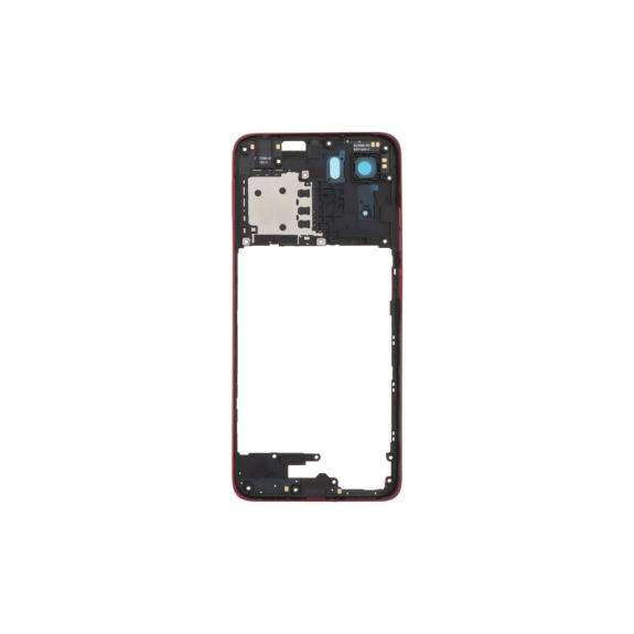 Marco Intermedio Para Motorola Moto G05 con embellecedor rojo
