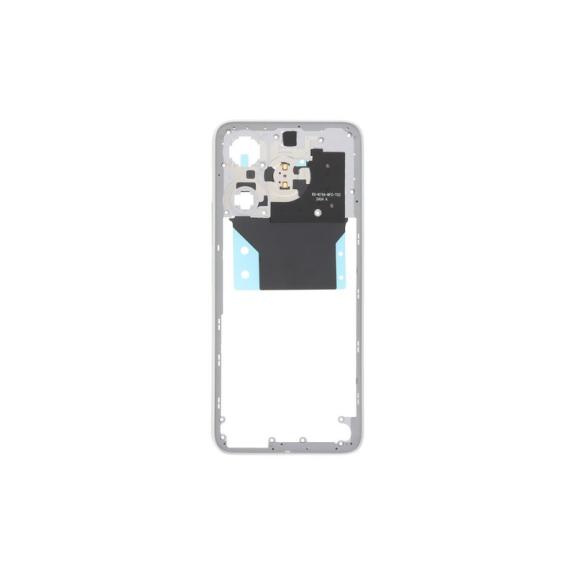Marco Intermedio Para Xiaomi Poco M6 en color plateado con NFC