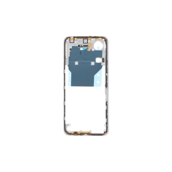 Marco Intermedio Para Xiaomi Poco M6 en color plateado con NFC