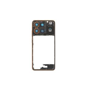 Marco Medio y Embellecedor Para Motorola Moto G15 Naranja