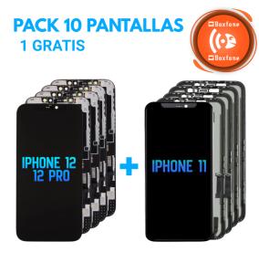 Pack mixto 5+5 pantallas iPhone 12 / 12 Pro y iPhone 11