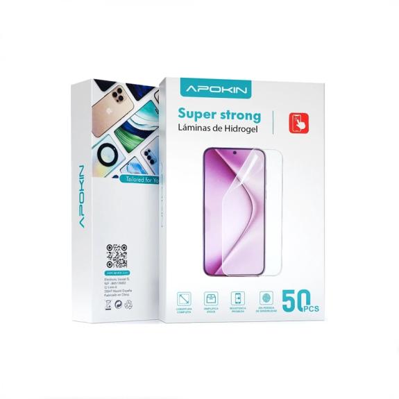 Pack 50 Láminas Super Strong Apokin de Hidrogel para Smartphone