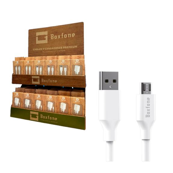 Pack Expositor Accesorios Boxfone - Cables y Cargadores Premium