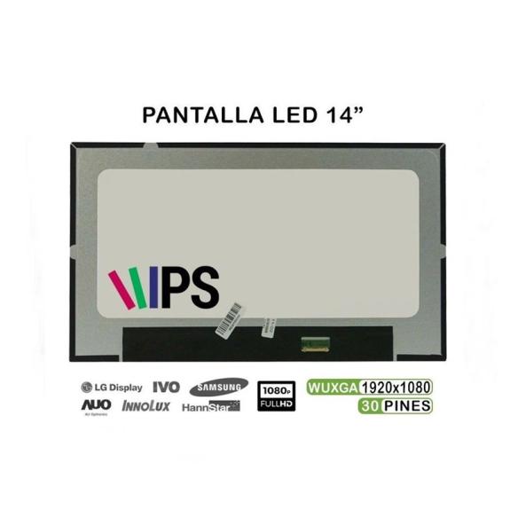 " Pantalla de 14"" para Portátil NV140FHM-N63 V8.1 FHD 30 PINES"