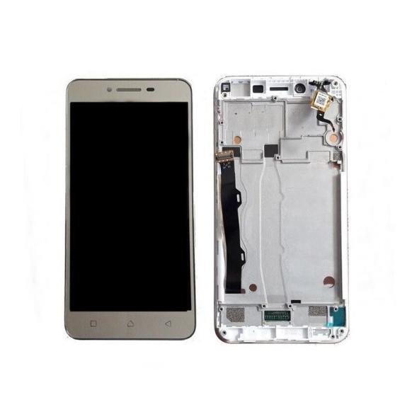 PANTALLA LCD COMPLETA PARA LENOVO VIBE K5 DORADO CON MARCO