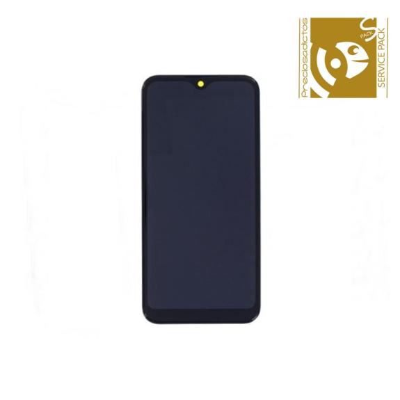 Pantalla para Samsung Galaxy A02S con marco negro SERVICE PACK