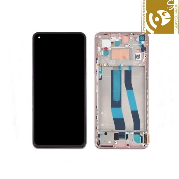 PANTALLA LCD PARA XIAOMI MI 11 LITE 4G 2021 ROSA SERVICE PACK