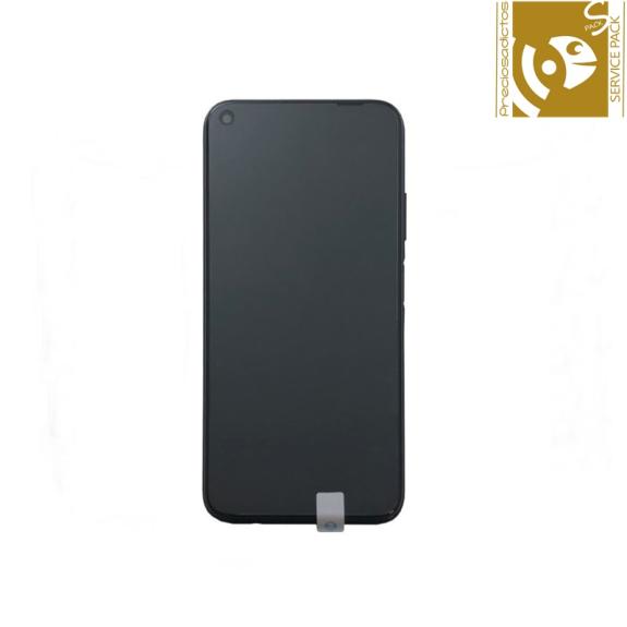 Pantalla para Huawei P40 Lite con marco negro SERVICE PACK