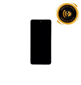 Pantalla para Motorola Moto G86 con marco negro SERVICE PACK