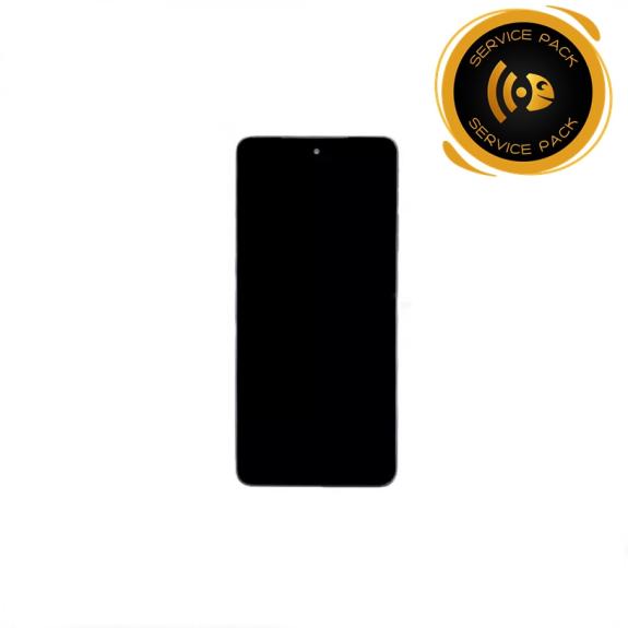 Pantalla para Motorola Moto G86 con marco negro SERVICE PACK