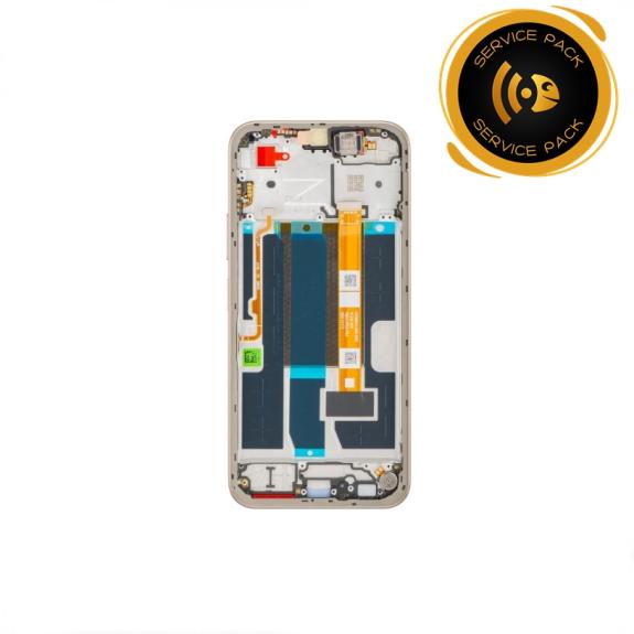 Pantalla Para Oppo A6 5G con marco dorado SERVICE PACK