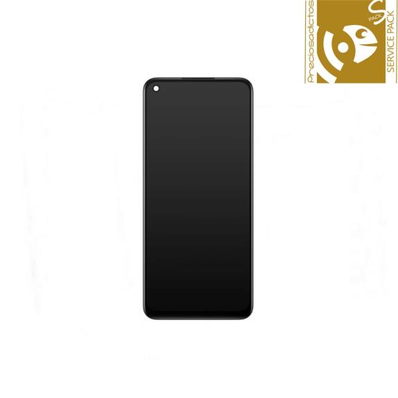 Pantalla para Oppo A73 5G con marco negro SERVICE PACK