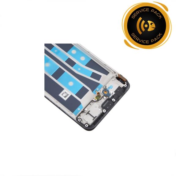 Pantalla Para Oppo A78 4G con marco negro SERVICE PACK