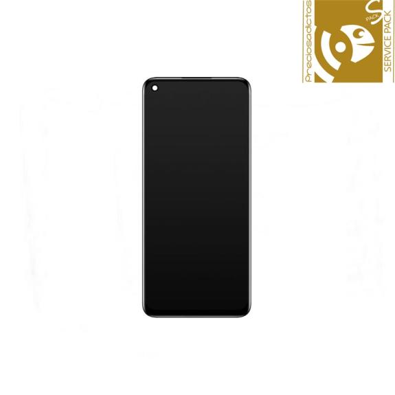 Pantalla para Oppo A96 con marco negro SERVICE PACK