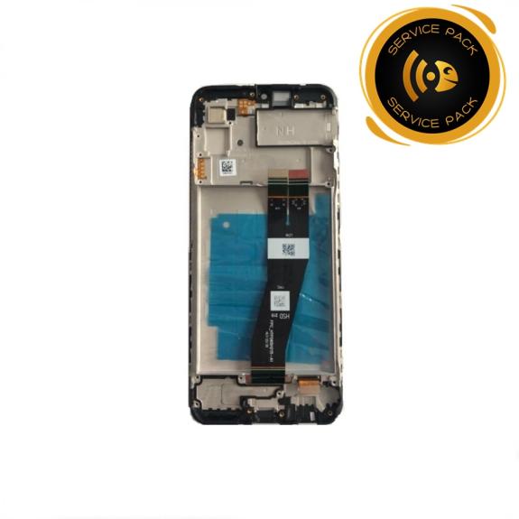 Pantalla para Samsung A03 2022 con marco negro (Service Pack)