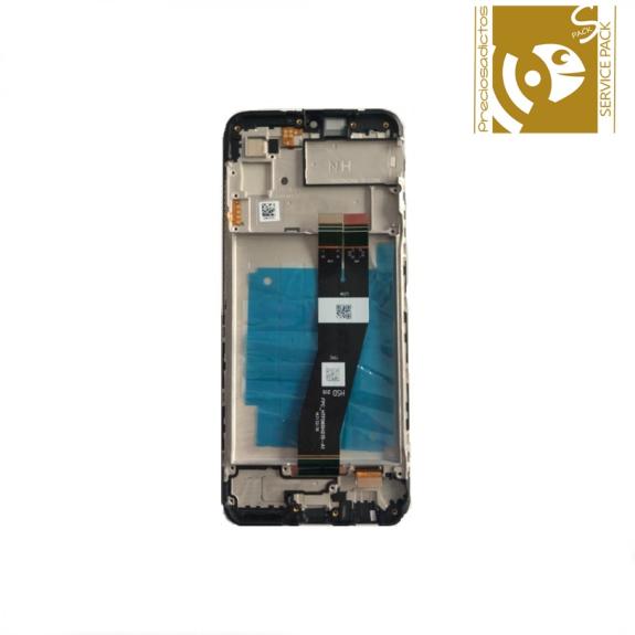 Pantalla para Samsung A03 2022 con marco negro (Service Pack)