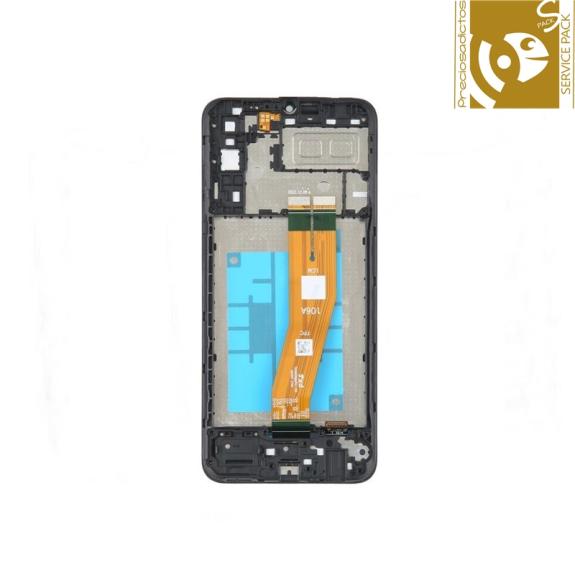 Pantalla para Samsung Galaxy A04E con marco negro SERVICE PACK