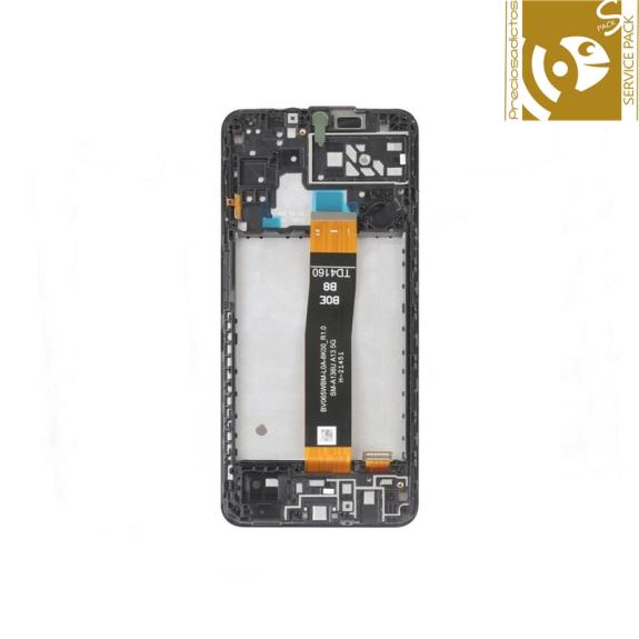 Pantalla para Samsung Galaxy A04S con marco negro SERVICE PACK