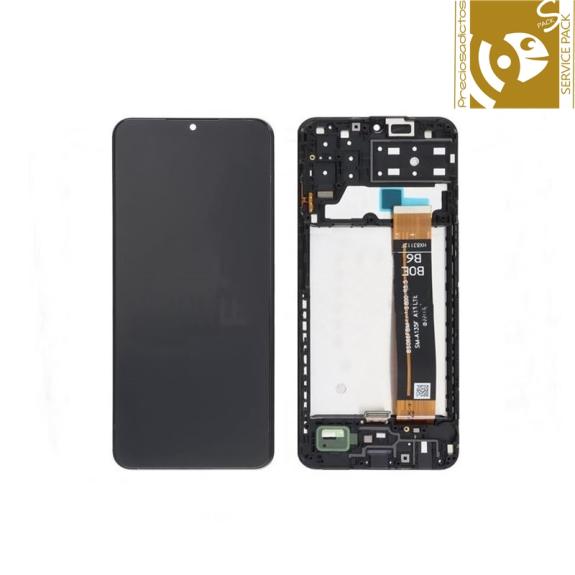 Pantalla para Samsung Galaxy A13 con marco negro SERVICE PACK