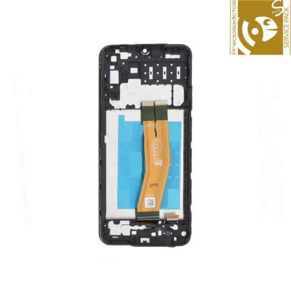 Pantalla para Samsung Galaxy A14 negro con marco SERVICE PACK