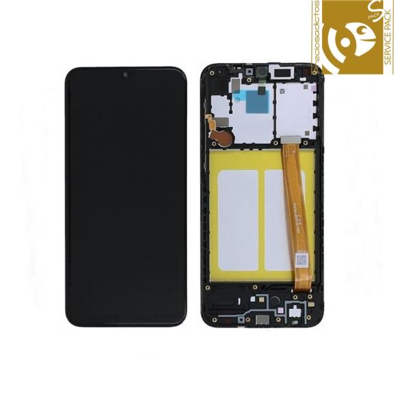 Pantalla para Samsung Galaxy A20E negro con marco SERVICE PACK