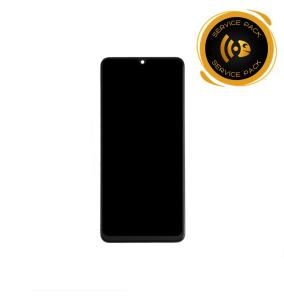 Pantalla para Samsung Galaxy A22 con marco negro SERVICE PACK