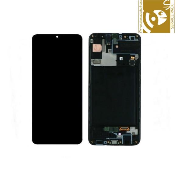 Pantalla para Samsung Galaxy A30S negro SERVICE PACK