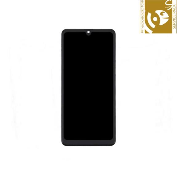 Pantalla para Samsung Galaxy A31 con marco negro SERVICE PACK