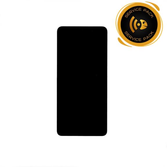 Pantalla para Samsung Galaxy A41 con marco negro SERVICE PACK