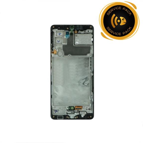 Pantalla para Samsung Galaxy A42 5G negro con marco SERVICE PACK