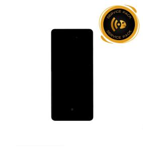 Pantalla para Samsung Galaxy A42 5G negro con marco SERVICE PACK