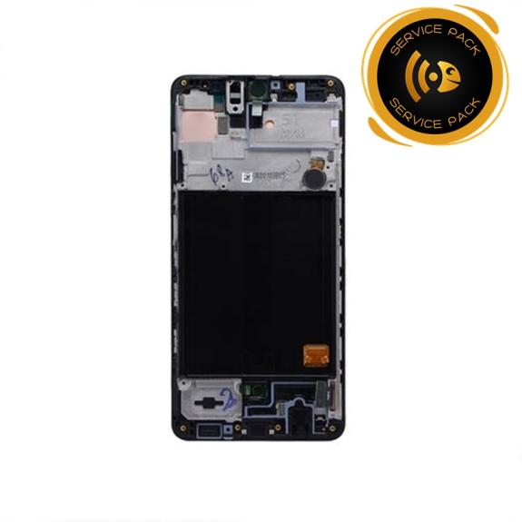 Pantalla para Samsung Galaxy A51 con marco negro SERVICE PACK