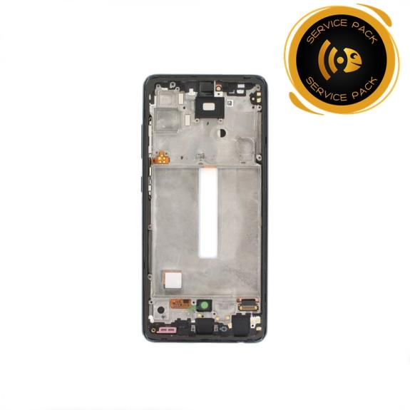 Pantalla para Samsung Galaxy A52 /5G con marco azul SERVICE PACK