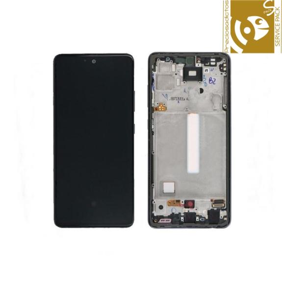 Pantalla para Samsung Galaxy A52 / 5G marco negro SERVICE PACK